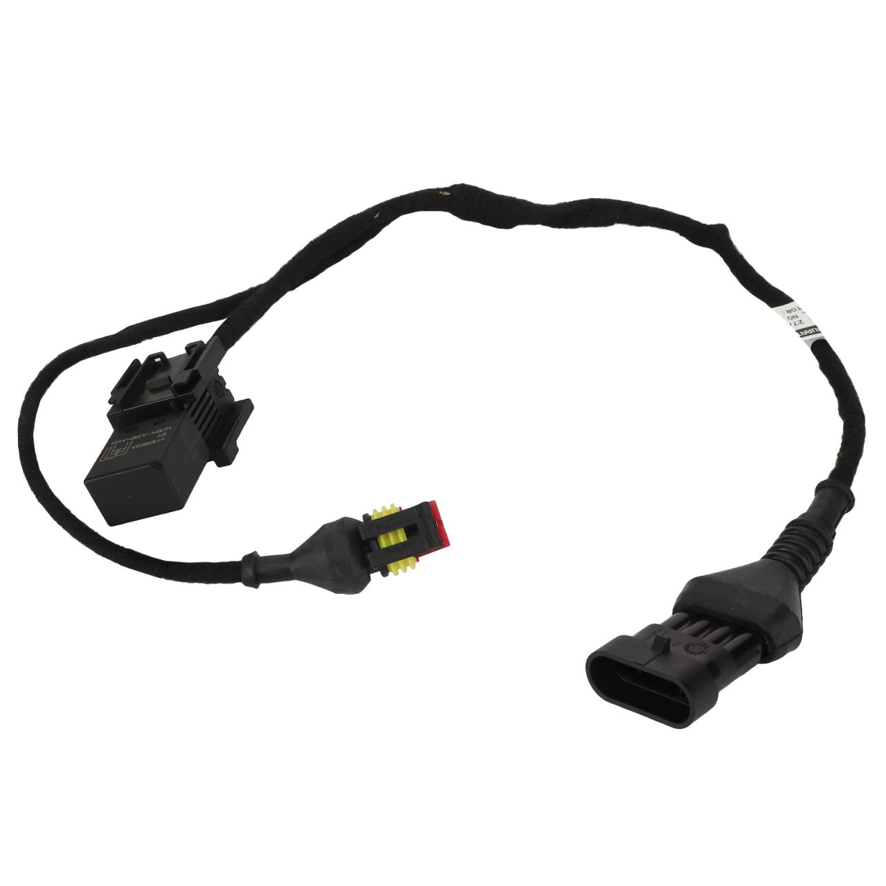 The AGCO wiring harness, model Acp0328630, is an electrical cable with connectors on both ends suitable for automotive or industrial use.