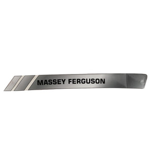 AGCO | Decal - Acp0318320 by AGCO features a silver Massey Ferguson logo/emblem with diagonal stripes on the left, isolated on a white background. No current product description available.