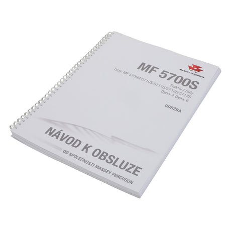 Spiral-bound manual titled "Operator's Manual - Act004075A" by AGCO for MF 5700S, available under the brand name AGCO. No current product description available.