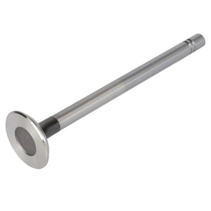 The AGCO | VALVE - 10V10073 is a metal engine valve featuring a long cylindrical stem and a flat, circular head, commonly used in automotive engines. For any product ordering inquiries or additional assistance, please contact our support team.