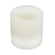 The AGCO Silent Block, Shaking Shoe - D28480268 is a cylindrical, translucent white solid object with a hollow center, resembling a short, solid tube, designed for peak efficiency to ensure maximum uptime.