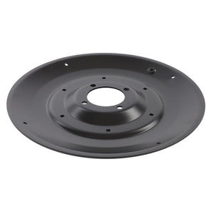 The AGCO | Skid 612Mm - Fel140717 is a black, circular metal plate featuring a central hole surrounded by smaller holes, designed as a mounting or support component to ensure maximum uptime and peak efficiency.