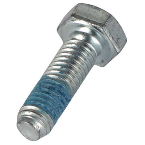 An AGCO metallic hex bolt, featuring blue thread locker on the threads, viewed from an angle. No further product description information is available for the AGCO | SCREW - 0901-30-31-00.