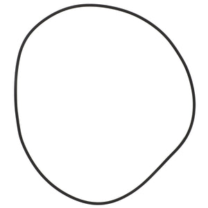 A black AGCO rubber O-ring model F737300020040, laid flat in an irregular circular shape on a white background.