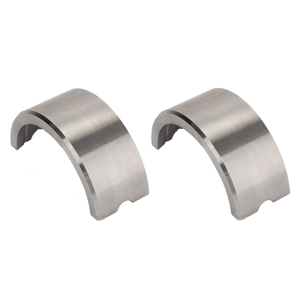 Two metallic semi-circular bearing shells are shown side by side on a plain background. Note: No current product description is available for AGCO | Bush - Acp0368990 by AGCO.