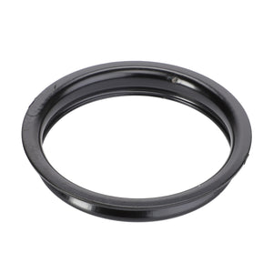 A black circular gasket ring with a smooth surface and slightly beveled edges, the AGCO | Ferrule - 205301081120 is compatible with Massey Ferguson tractors.