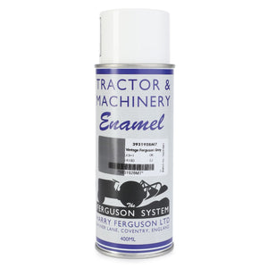 The AGCO Vintage Ferguson Grey 400ml Aerosol (3931928M7) is a can of spray paint perfect for metal surfaces. Manufactured by Harry Ferguson Ltd, this quick-drying touch-up enamel ensures easy and efficient use.