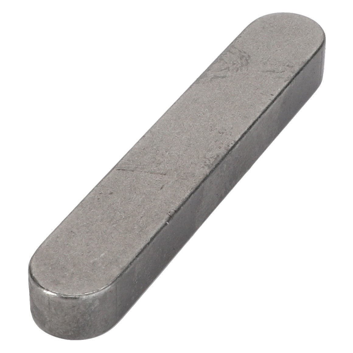 A rectangular metal object with rounded edges, resembling a key for mechanical or automotive use. Product Name: AGCO | KEY - D43108000 by AGCO. Product description not available.