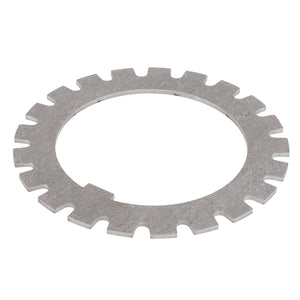 Product Description: Presenting the AGCO | Tooth Washer - La300129763, a round metal gear featuring multiple teeth and a smooth inner hole, expertly designed for mechanical applications.