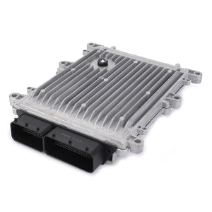 A rectangular automotive electronic control module with ventilation fins and multiple connectors, similar to the AGCO | Electronics Box - G737970070041 used in Fendt Vario SCR tractors.