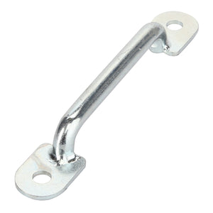 The AGCO Clamp - Acw2164420 from the renowned brand AGCO is a metal handrail featuring a cylindrical handle with two flat mounting plates on each end, each plate having a hole for secure attachment. Its gleaming metallic surface guarantees both durability and elegance. Currently, no additional product description information is available.