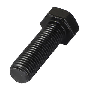 Close-up of the AGCO | SCREW - AL5002278, a black hex bolt with a threaded shaft and a flat end, oriented diagonally. No current product description information is available.