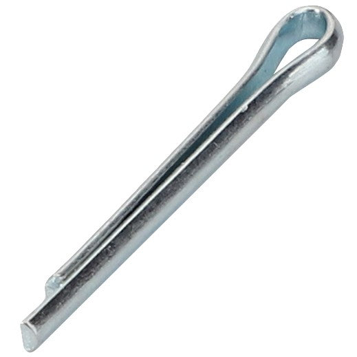 A single metallic cotter pin, AGCO | Split Pin - La10734301, slightly bent at the open end, lying against a plain background. No current product description available from AGCO.