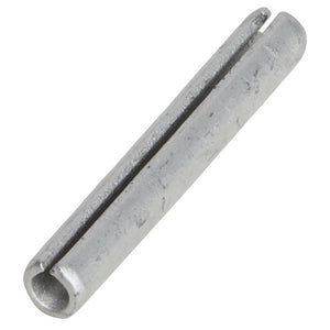 The AGCO Slotted Pin - 63362 is a cylindrical metal dowel pin with a precise longitudinal slit along its length.