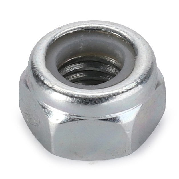 A close-up image of the AGCO Locknut - La16104411, a hexagonal metal nut with internal threading and a slightly reflective surface. No current product description available for this product.