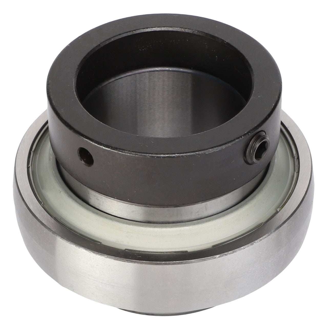 The AGCO | ADAPTER - E11381, a product by AGCO, is a metal bearing featuring an outer ring, inner ring, and ball elements designed to reduce friction in mechanical systems. No current product description information is available.