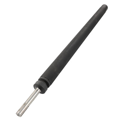 The AGCO Roller Assy - Acw2018960 is a sleek cylindrical black and silver handheld tool featuring a long handle and a polished metallic tip, making it ideal for precision tasks.