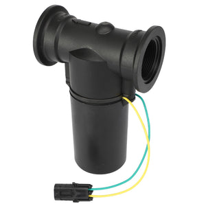 A black T-shaped plastic automotive sensor, specifically the AGCO CONTROL VALVE - AG523941, with wiring and a connector attached to its base.