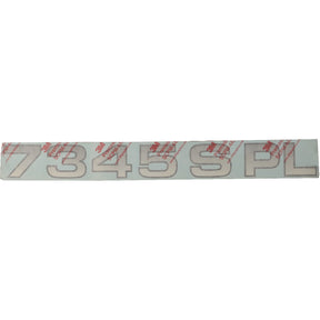 A strip of reflective numbers and letters "7345 SPL" in large print on a protective film, listed under the product name AGCO | Decal - Acw1734540 by the brand AGCO. Unfortunately, no additional current product description information is available.