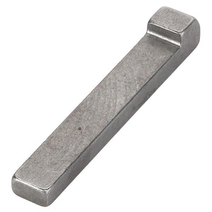 The AGCO GIB Key - D43154300 is a rectangular, metallic key designed with a small notch on one end, typically used in machinery for aligning components or locking parts together. Currently, no product description information is available.