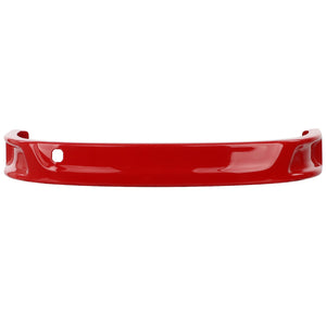 An AGCO | Bar - Acw1113440, featuring a sleek, red car bumper with a smooth, glossy finish and a small rectangular cutout on the left side.