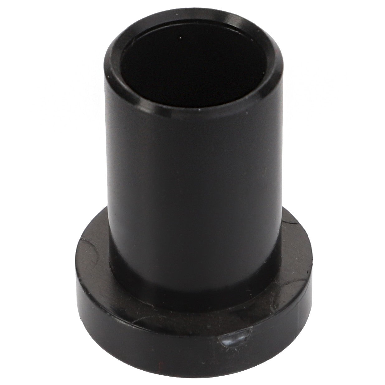 This black cylindrical plastic spacer, known as the AGCO BEARING - AG137825, features a wider base and a central hole. No additional product description information is available at this time.