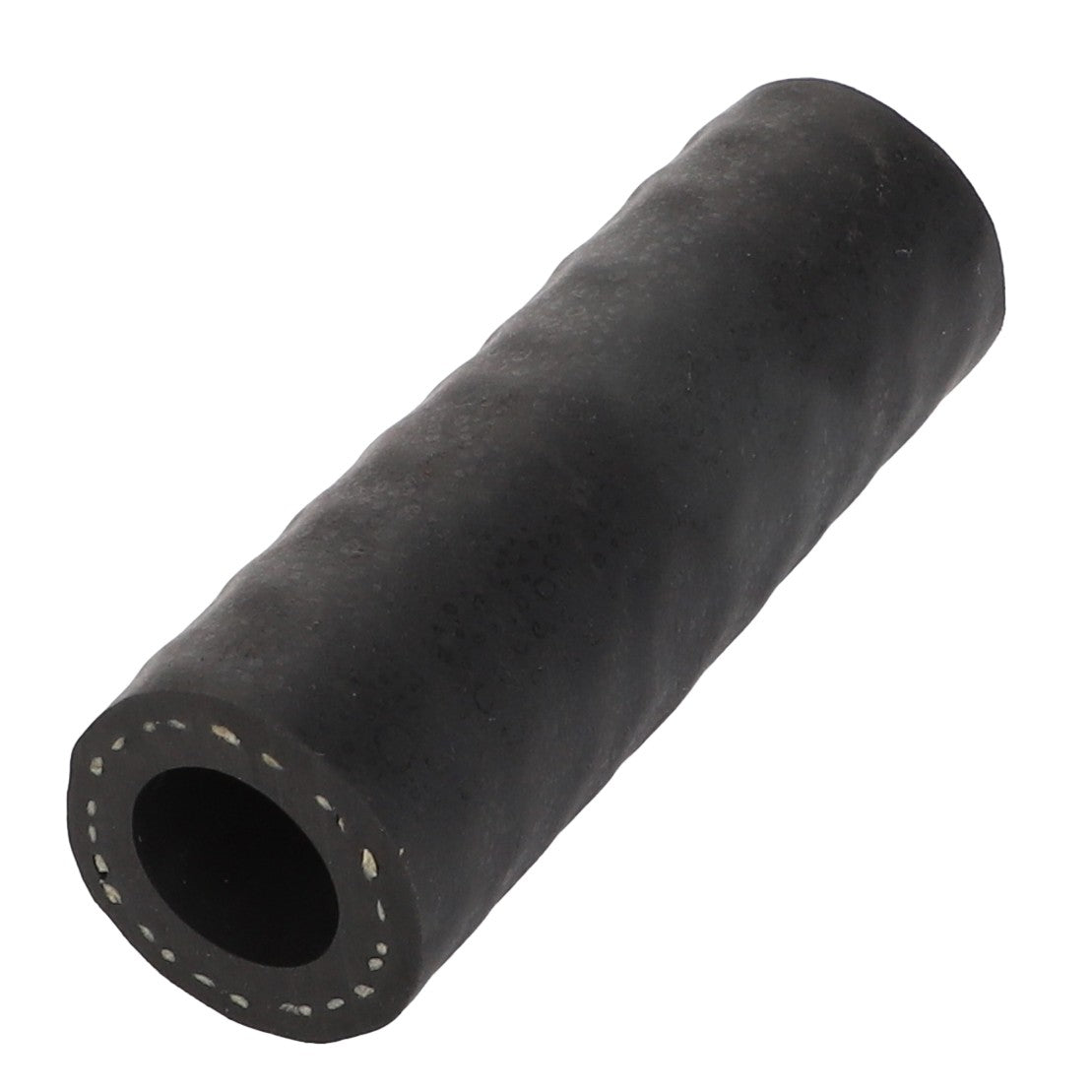 An AGCO Sleeve - Acp0669850, featuring a textured black rubber surface and an open end facing the viewer, is set against a pristine white background.