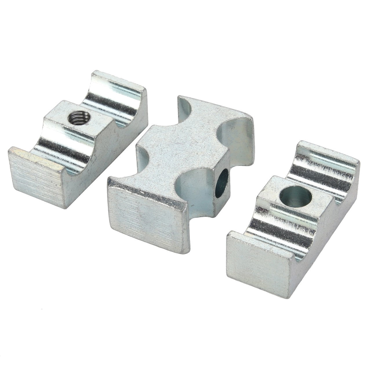 Three AGCO T-nuts, each featuring unique screw hole configurations, displayed against a white background. The specific product description for the AGCO Clamp - Acp0426210 is currently unavailable.