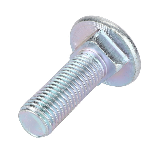 AGCO | Round Head Square Neck Carriage Bolt - Acw0294570 with a round, flat head and meticulously threaded body against a pristine white background.