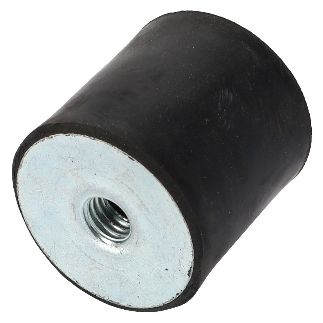 AGCO DAMPER - D46482001, a cylindrical rubber and metal bumper featuring a threaded hole in the center.