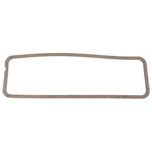 The AGCO Valve Rocker Cover Gasket - V836128134 is a rectangular cork gasket with a slightly irregular shape, perfect for a secure and reliable seal.