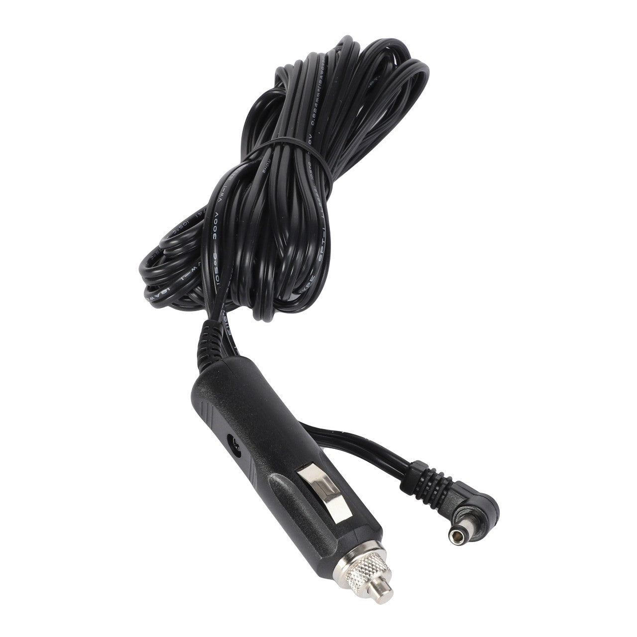 Introducing the AGCO Cable, Power Supply - AG427253: a black car charger featuring a long cable and a DC power plug. Further product description details are currently unavailable.