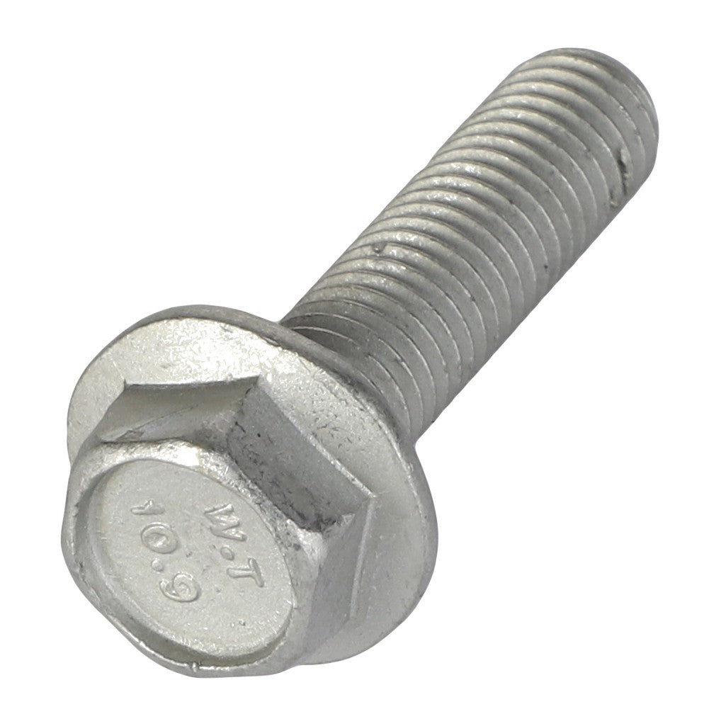 A silver hexagon flange bolt, branded as AGCO and identified by the part number 3009209X1, featuring a partially threaded shaft and the marking "W.T 10.9" on the head. No current product description available.