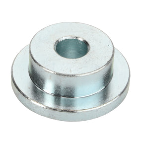 The AGCO | BUSH - D46150516 by AGCO is a metallic, cylindrical spacer with a central hole, designed in a conical shape that gracefully tapers from a wider base to a narrower top.
