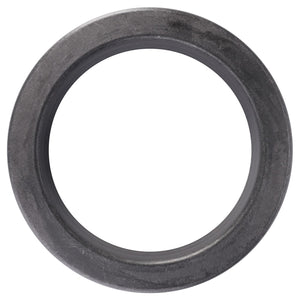 An AGCO Sealing Ring, Joint Housing - F835300020850 features a metallic, circular design with a dark, polished surface placed on a white background that exudes reliability akin to genuine seals.