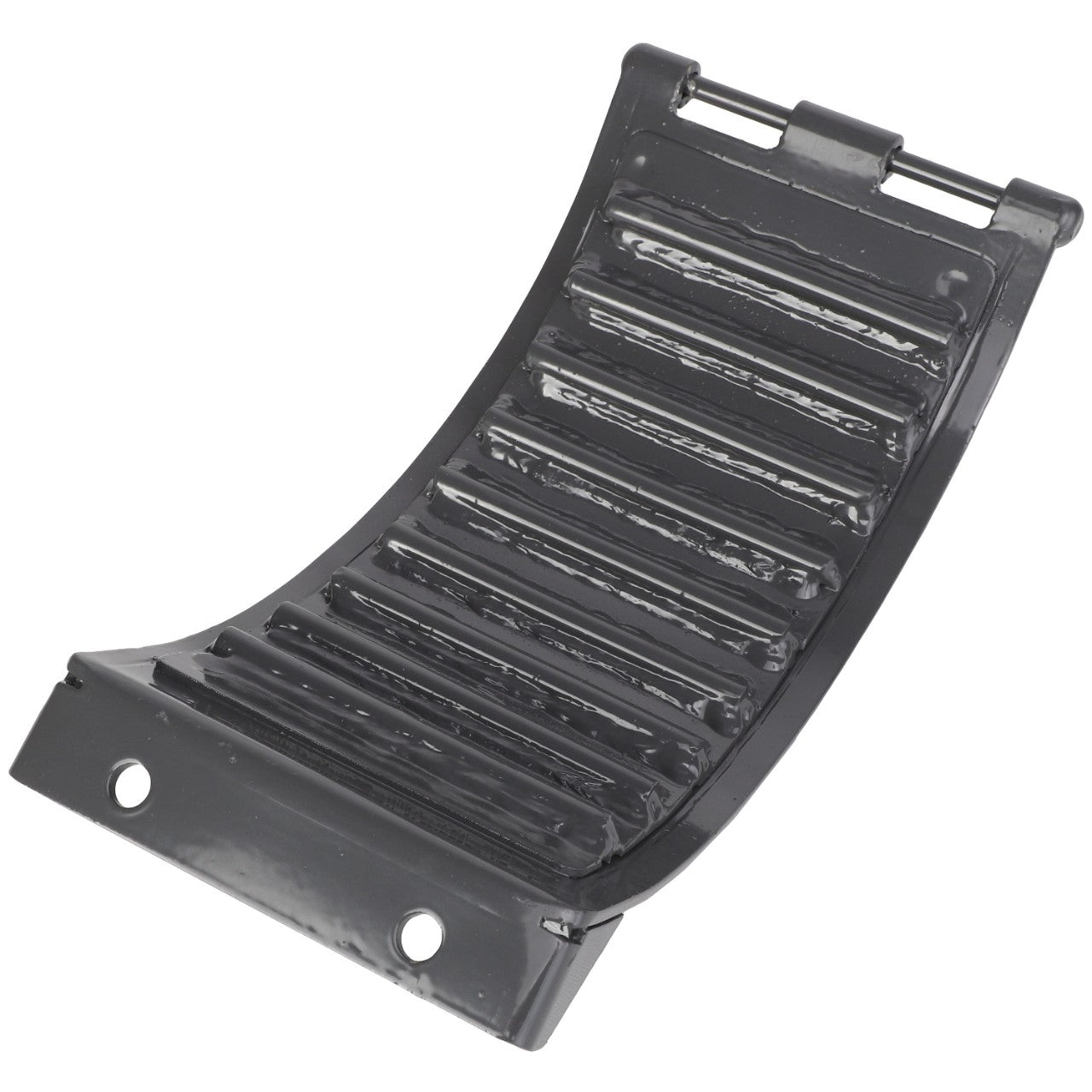 The AGCO Hatch - Acw496707A is a black, curved, plastic footrest featuring two mounting holes at the base. No additional product description information is available at this time.