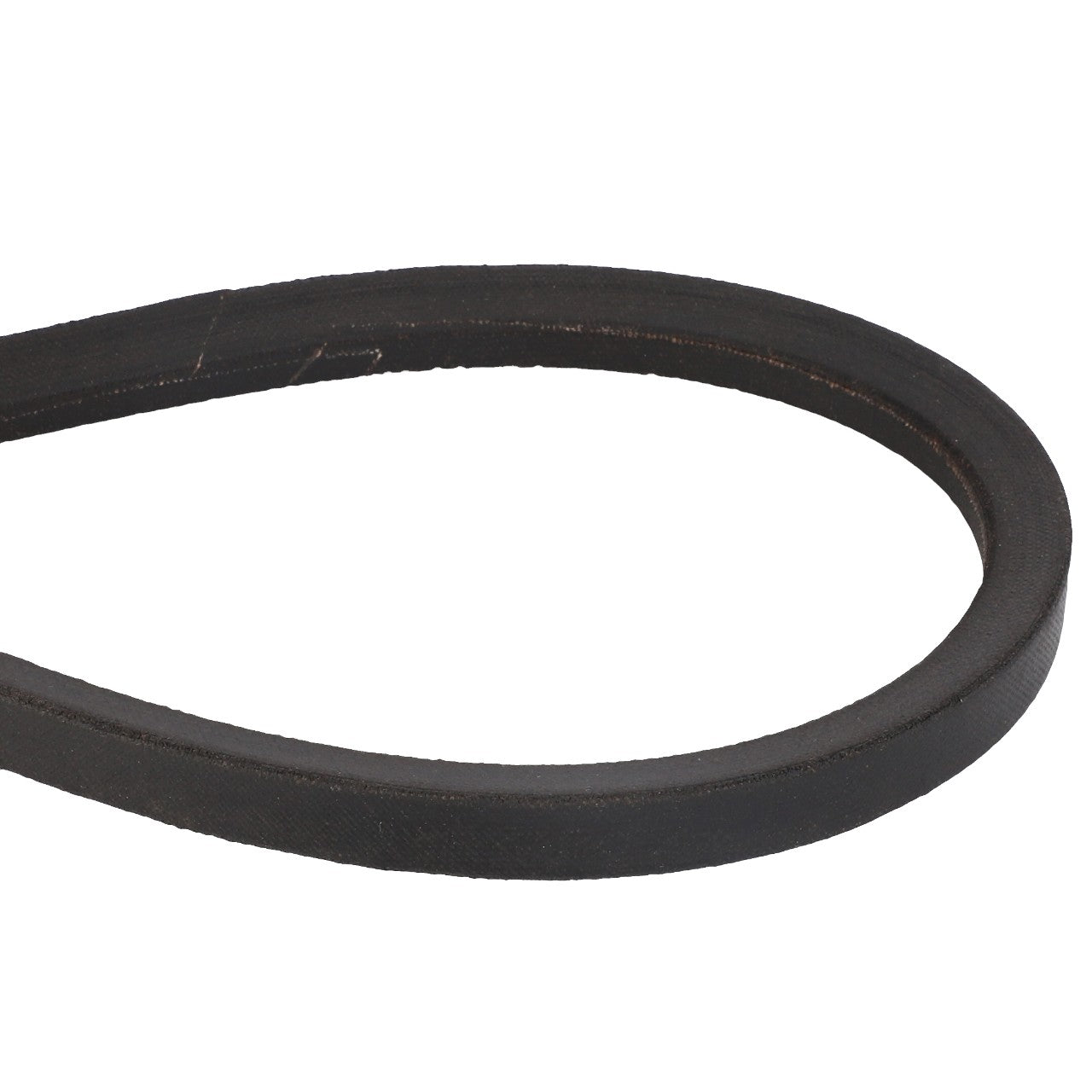 Close-up of the AGCO V BELT - D26732992, a black rubber belt seamlessly forming a loop.