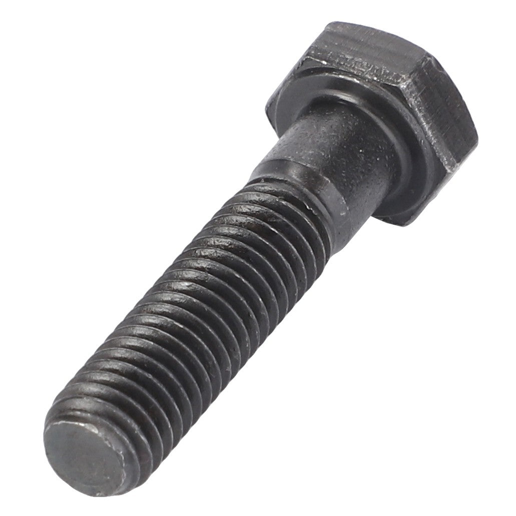 A close-up image of an AGCO Hex Cap Screw - Va020786, featuring a metal hexagonal head and threading along its shaft, used for fastening materials together. No current product description available.