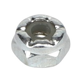 A close-up of the AGCO HEX LOCKNUT - CH3K-9089, a silver hex nut featuring a nylon insert.