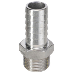 Introducing the AGCO | PIPE NIPPLE - AG051814, a versatile metal fitting featuring a threaded base and ribbed nozzle, ideal for various applications. For ordering or product inquiries, please contact our support team.