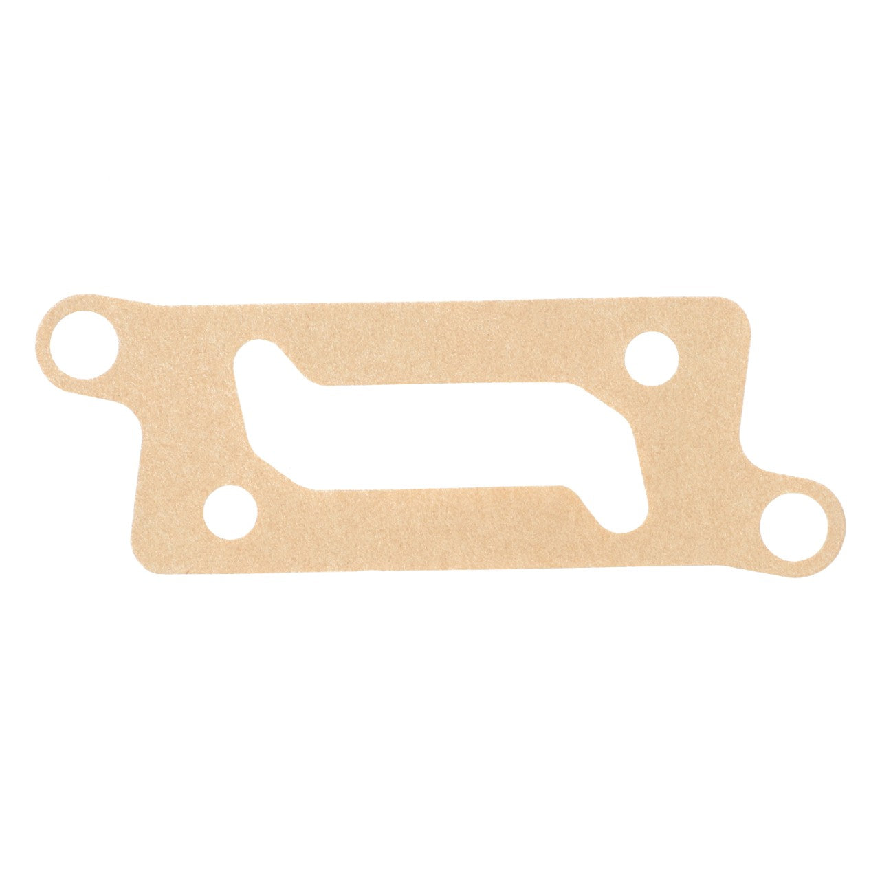 Rectangular brown gasket with two rounded ends and several cut-out sections, compatible with Massey Ferguson Models: AGCO | Gasket - 3816530M1.