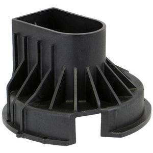 The AGCO | VOLUTE - AG057554 is a sleek black plastic component with a cylindrical top section and a round base, featuring vertical ridges and an open slot at the bottom.