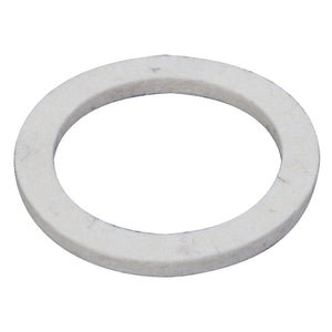 The AGCO Felt Ring - D43501500 is a white, round, flat washer with a central hole, commonly used in plumbing and mechanical applications for sealing and spacing purposes—ideal for maintaining efficiency in Fendt IDEAL machinery.