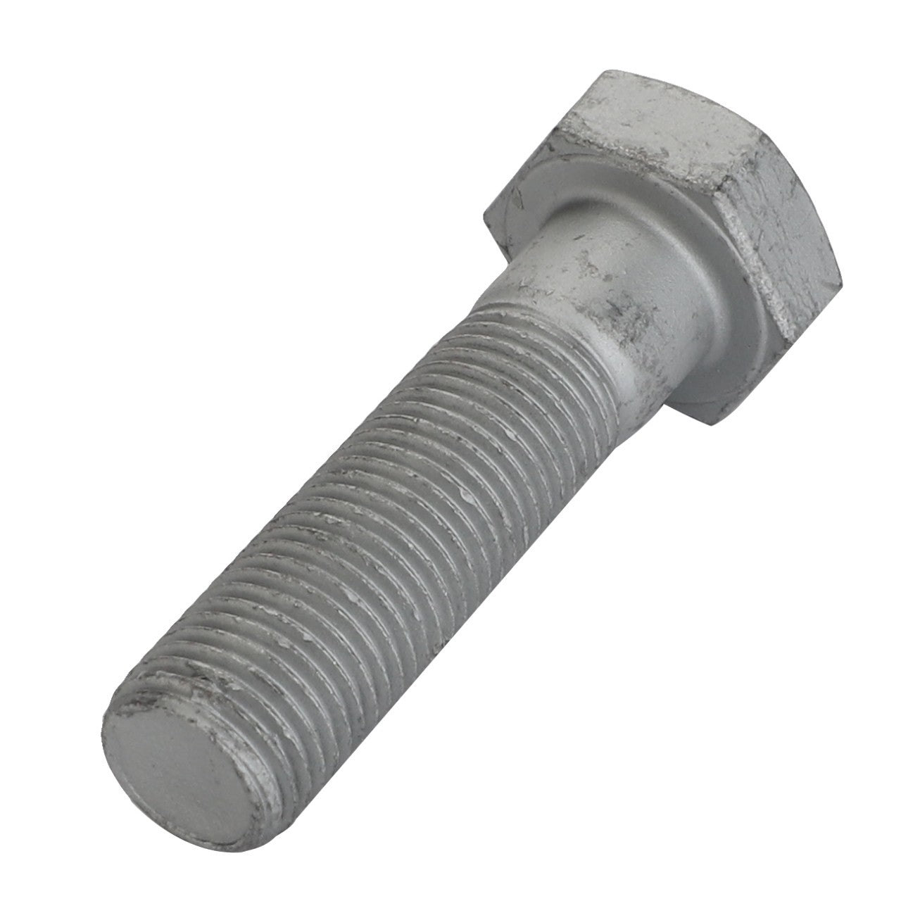 The AGCO Hex Cap Screw - La15540724 is displayed against a plain white background. The metallic screw, which currently lacks a detailed product description, features a threaded shaft and a hexagonal head.