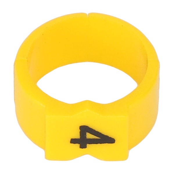 A yellow plastic ring, branded as AGCO | SLEEVE - AL5103016, with the number 4 printed in black on it. No current product description information is available.