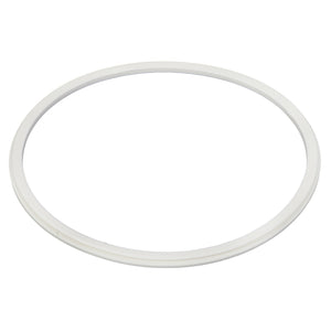 A pristine AGCO circular plastic ring, model 6210013M1, impeccably isolated on a matching white background.