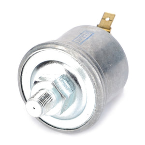 The AGCO FLUID PR.SWITCH - D44900586, a metal automotive pressure sensor from AGCO, features a threaded bolt protruding from one end and an electrical connector on the other, though no relevant information is available at this time.