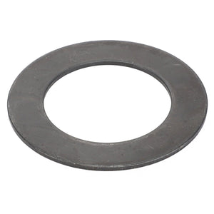 The AGCO | THRUST WASHER - V30403900 is a flat, circular metal washer with a large central hole, designed for various mechanical assemblies.