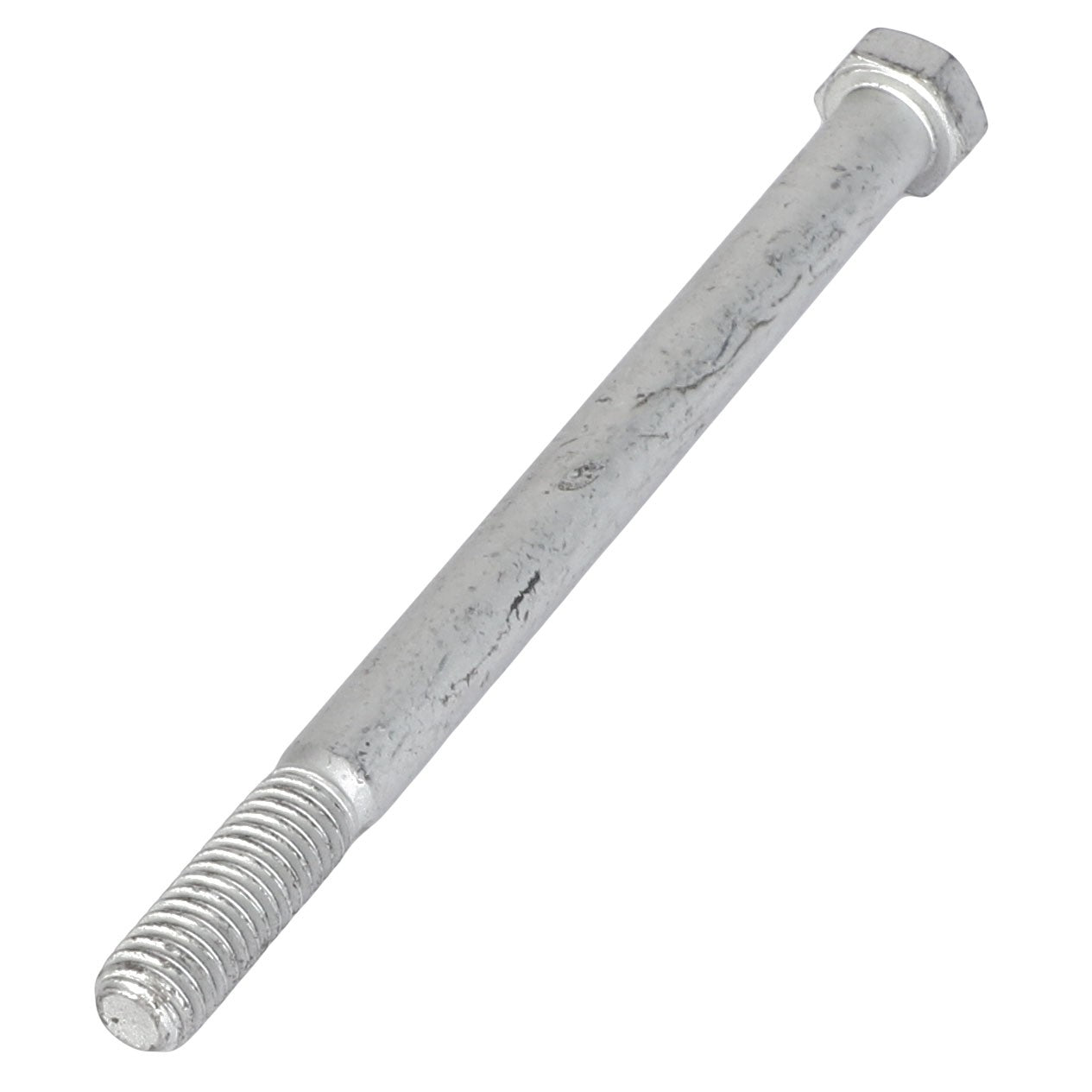 AGCO | BOLT - AG553662: A metallic hex bolt featuring threading on one end and a hexagonal head on the other, displayed against a white background. No current product description information is available.