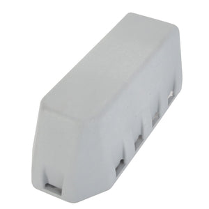 The AGCO | CAP - AL5101096 by AGCO is a white, rectangular wheel chock designed to prevent vehicles from moving. No current product description information available.